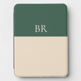 Custom Forest Green Initial Elegant Design Kindle Cover