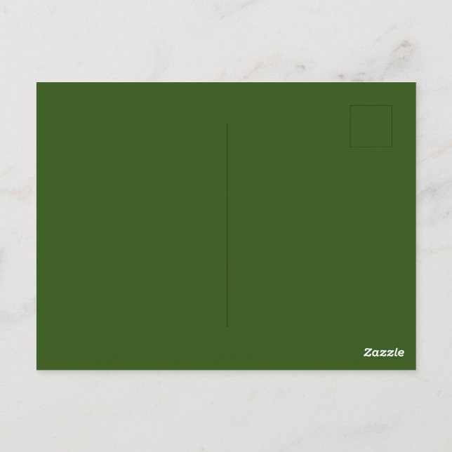 Custom Forest Green Picture-Perfect Standard  Postcard (Back)