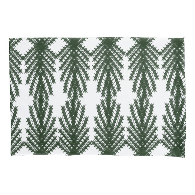 Custom Forest Green Pine Tree Abstract Pattern Pillow Case (Front)