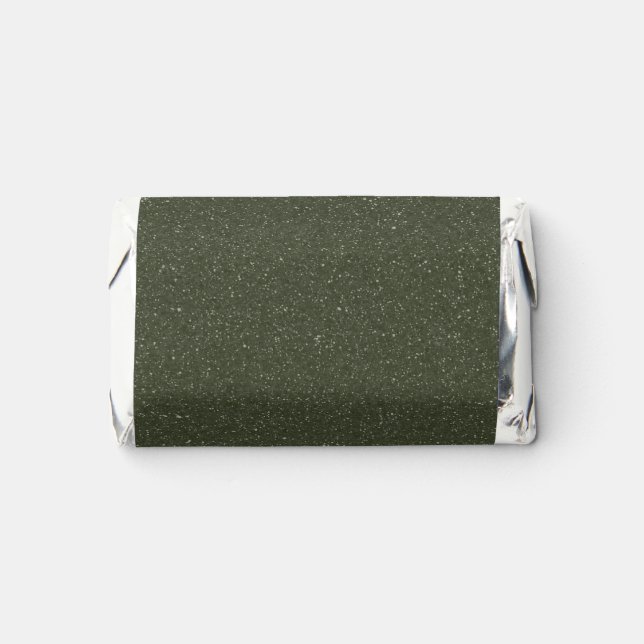 Custom Forest Green Sparkle Mini Wrappers Hershey's Miniatures (Front)