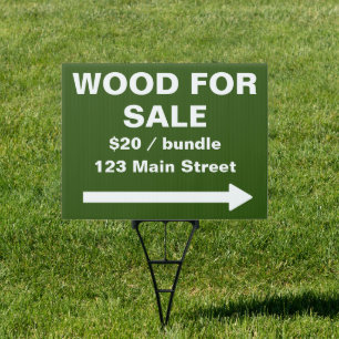 Custom Forest Green Wood For Sale Road Sign