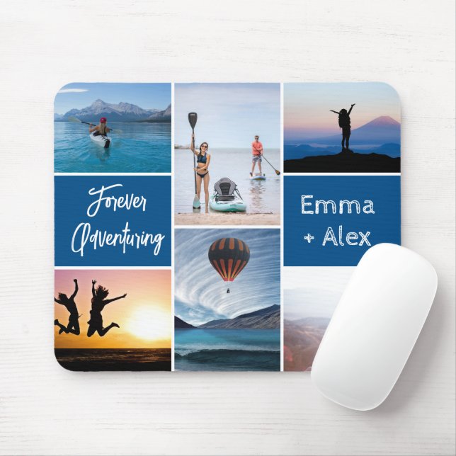 Custom Forever Adventuring 6 Photo Collage Mouse Pad (With Mouse)