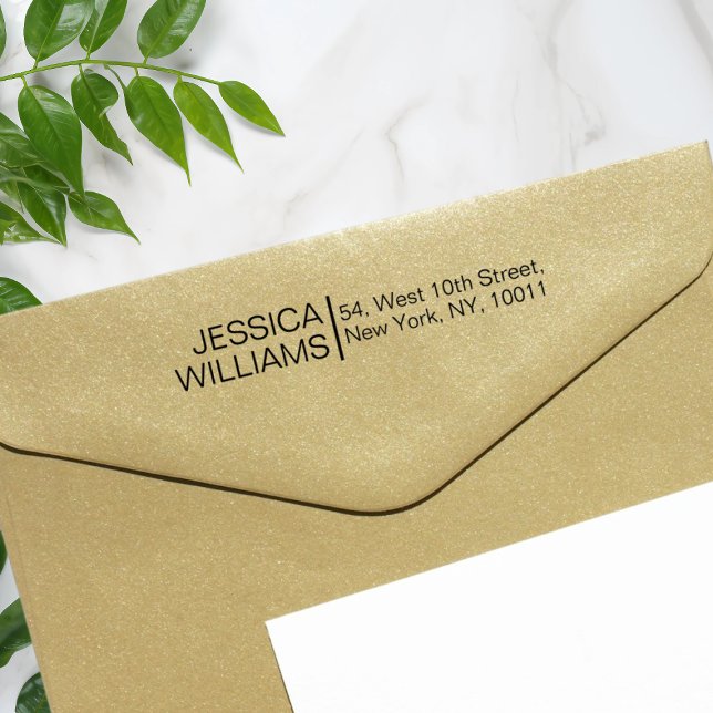 Custom Formal Chic Return Address Rubber Stamp (Creator Uploaded)