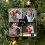 Custom Four Instagram Photo Collage Chistmas Ceramic Ornament Custom Four Instagram Photo Collage Chistmas Ceramic Ornament