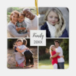 Custom Four Instagram Photo Collage Christmas Ceramic Ornament Custom Four Instagram Photo Collage Christmas Ceramic Ornament