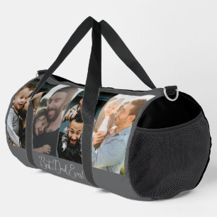 Custom Four Photo Collage Best Dad Ever Duffle Bag