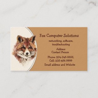 Custom Fox Computer Solutions Business Card