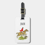 Custom Fox Hunt Jumper Hunter Horseback Riding Luggage Tag