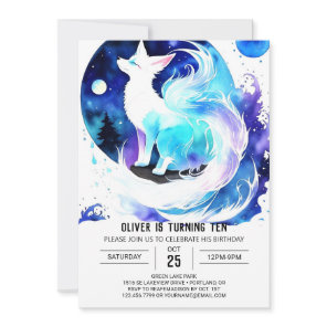 Custom Fox Kids Birthday Invitation