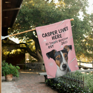 Custom Fox Terrier House Flag