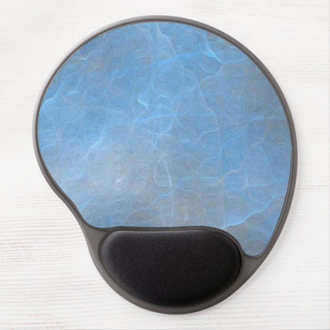 Custom Fractal Misty Blue Wrist Support Mousepad (Front)