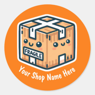 Custom Fragile Stickers for Small Business or Shop
