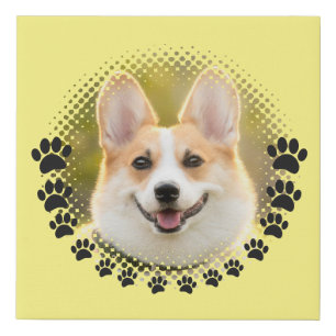 Custom Frame Dog Portrait Faux Canvas Print