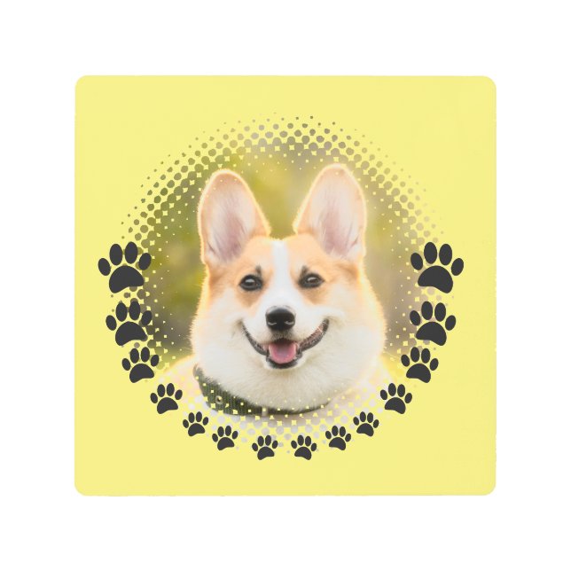 Custom Frame Dog Portrait Metal Print (Front)