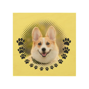 Custom Frame Dog Portrait Wood Wall Art