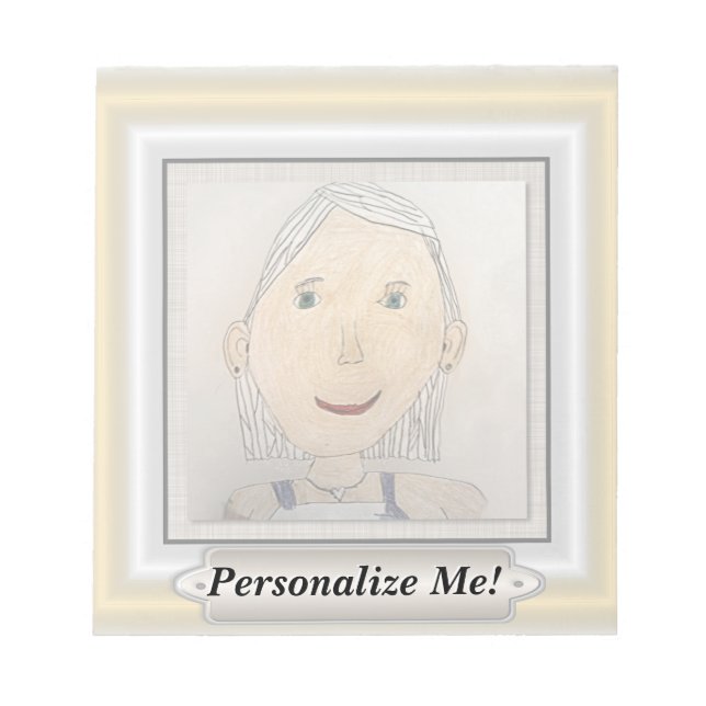 Custom Frame to Add Your Art Or Photo Notepad (Front)
