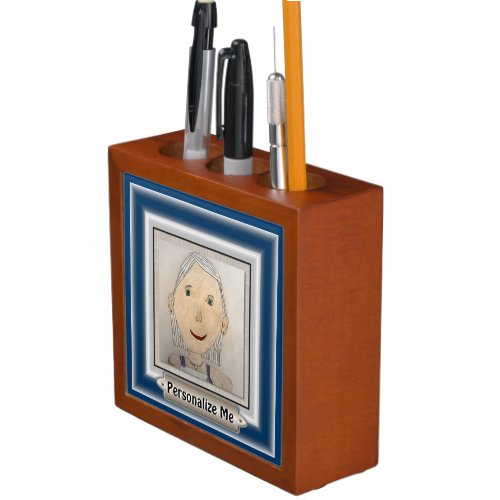 Custom Frame to Add Your Art Or Photo Pencil Holder