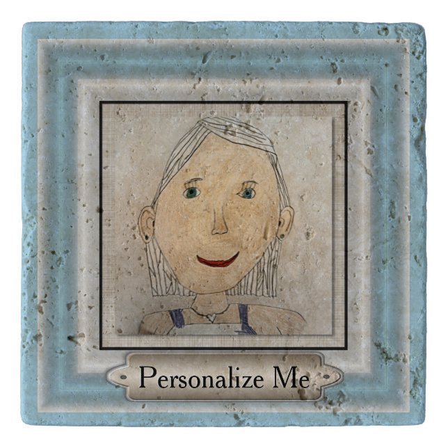 Custom Frame to Add Your Art Or Photo Trivet (Front)