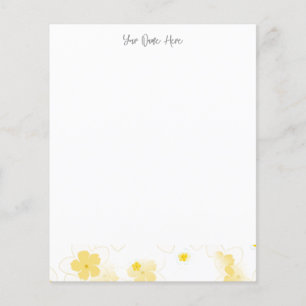 Custom Frangipani Plumeria Flower Stationery