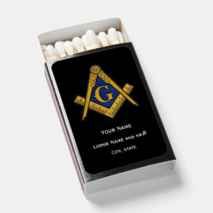 Custom Freemason Masonic Mason Lodge Matchboxes