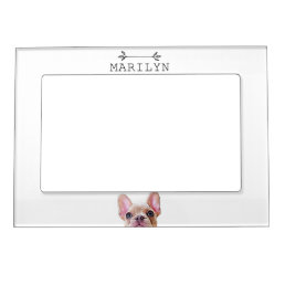 Custom French Bulldog | Cute Frenchie Name Magnetic Frame