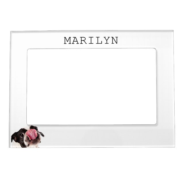 Custom French Bulldog | Cute Frenchie Name Magnetic Frame (Front)