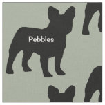 Custom French Bulldog Dog Silhouette Fabric