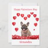 Happy Valentine's Day French Bulldog Greeting Card Zazzle, 53% OFF