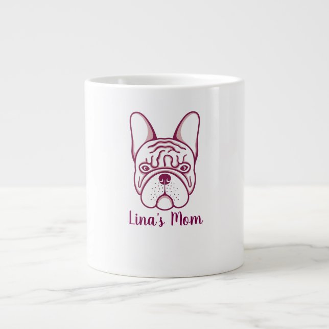 Custom French Bulldog Mom Coffee Mug - Personalize (Front)