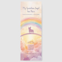 Custom French Bulldog Rainbow Memorial Bookmark