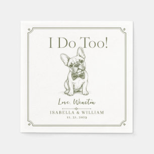 Custom French Bulldog Wedding Frenchie Pet gift Napkins