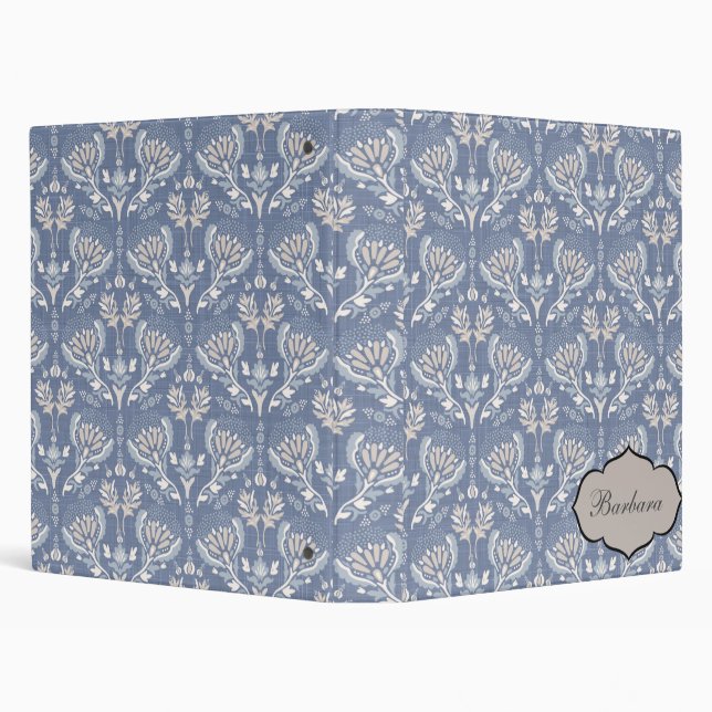 Custom French Country Damask    3 Ring Binder (Background)