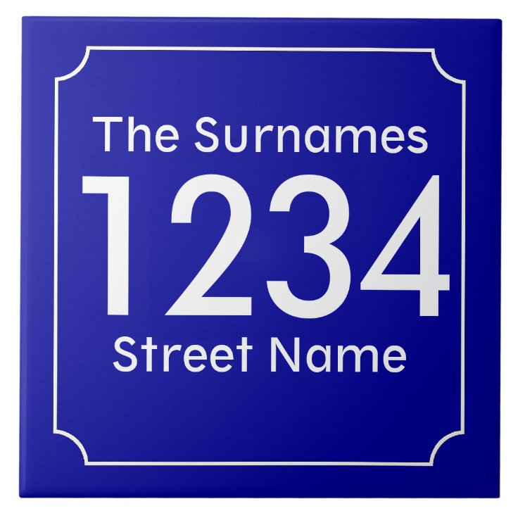 Custom French House Number Ceramic Tile Zazzle