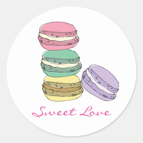 16 sticker per sheet template Custom round macaron french sticker classic stickers.