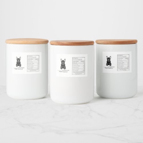 Custom Frenchie Treat Box - Personalized Pet Food Label
