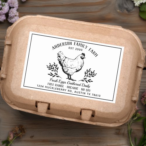 Custom Fresh Eggs Family Farm  Rectangular Sticker