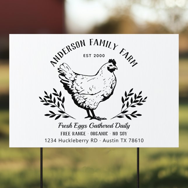 Custom Fresh Eggs Family Farm  Sign (Creator Uploaded)
