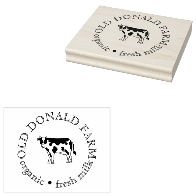 Custom Fresh Farm Small Business Rubber Stamp (Stamped)