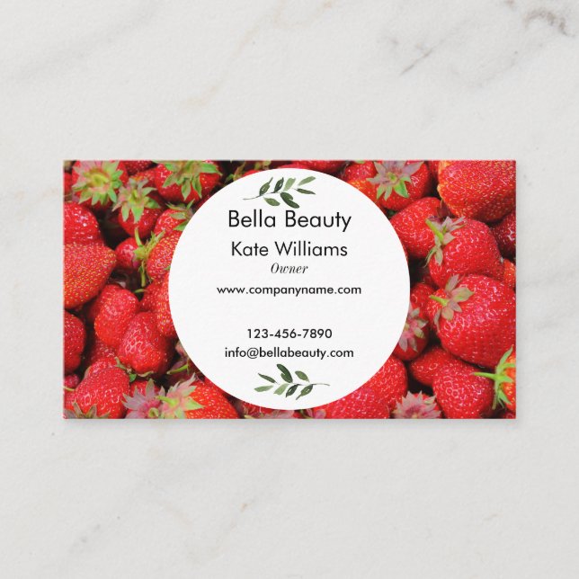 Custom Fresh Fruit Personalized Business Card (Front)