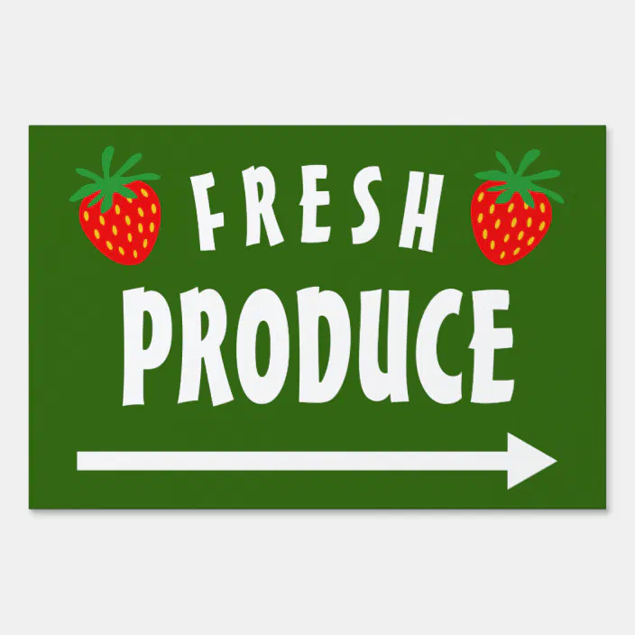 1.5'X4' FRESH STRAWBERRIES BANNER Outdoor Sign Farm Fruit Stand Farmers Market 