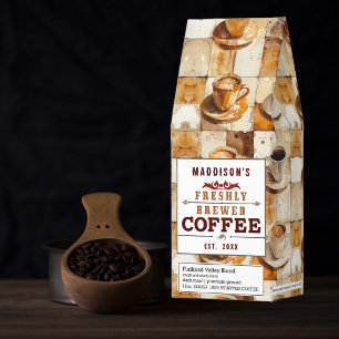 Custom Freshly Brewed Small Business Owner Roasted Coffee