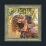 Custom Fridge Magnet With Faux Green Wood Frame<br><div class="desc">Cute green colored faux weathered wood photo frame fridge magnet. Fun keepsake gift,  easily customizable with a photo of your choice.</div>