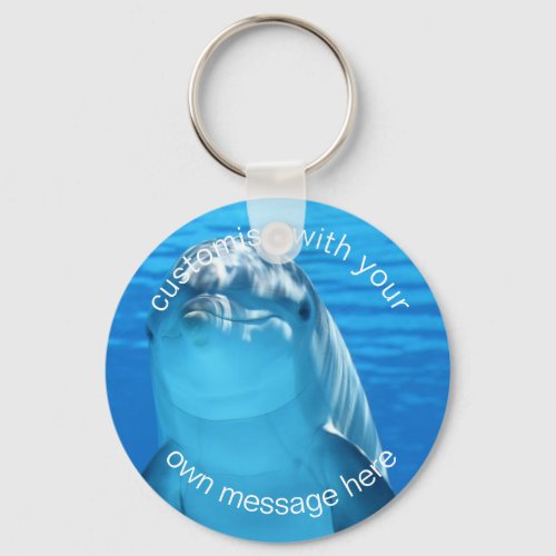 Custom Friendly Dolphin Photo Keychain