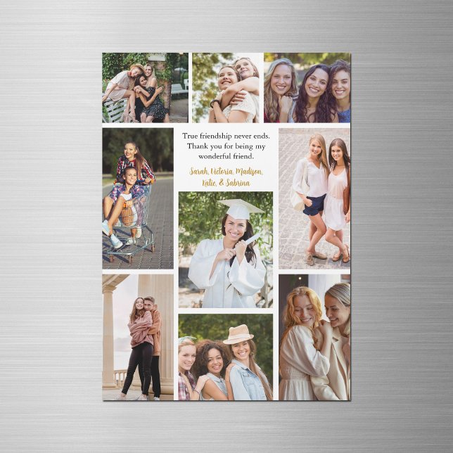 Custom Friends Collage Friendship Magnet Card (Creator Uploaded)