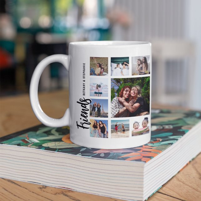 Custom Friends Photo Collage Coffee Mug (Creator Uploaded)