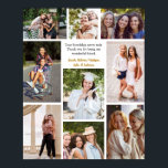 Custom Friends Photo Collage Friendship Quote Poster<br><div class="desc">Friendship photo collage poster for your best friends in high school or college. Add 9 of your favorite friend photos and order for your besties. A great 2024 graduation gift of friendship. Nothing says friends forever like a graduate photograph keepsake.</div>