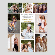 Custom Friends Photo Collage Friendship Quote Poster