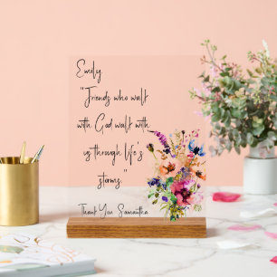 Custom friendship note acrylic sign