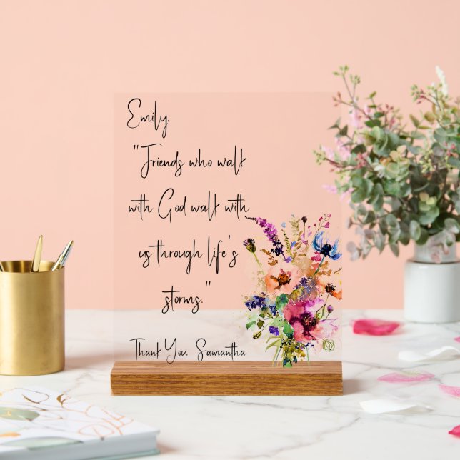 Custom friendship note acrylic sign (Wedding)