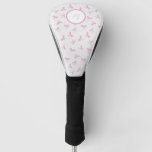 Custom Frilly Coquette Pink watercolor Bow  Golf Head Cover